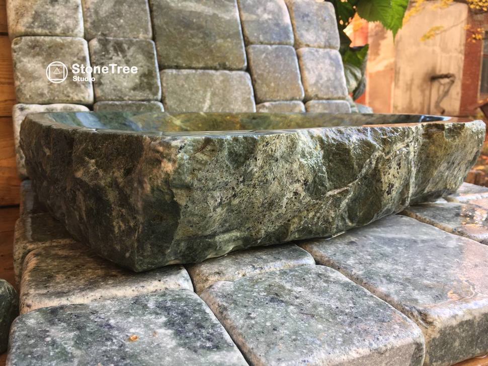 Раковина из натурального камня змеевик ST-605