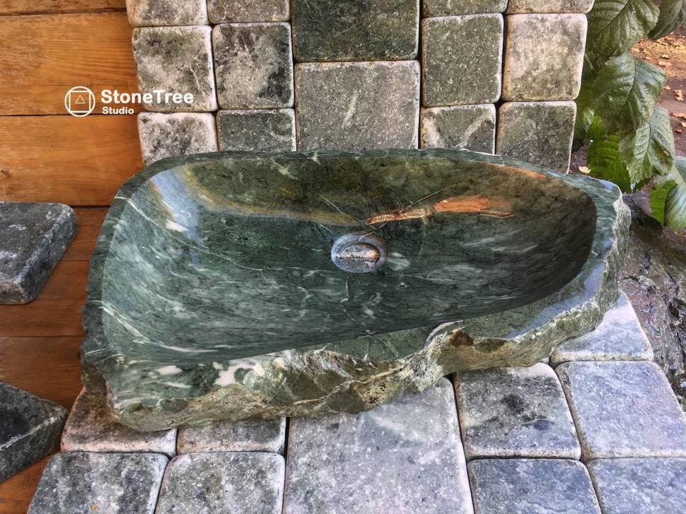 Раковина из натурального камня змеевик ST-605