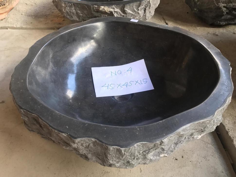 Раковина из мрамора Natural Black Mamba 3