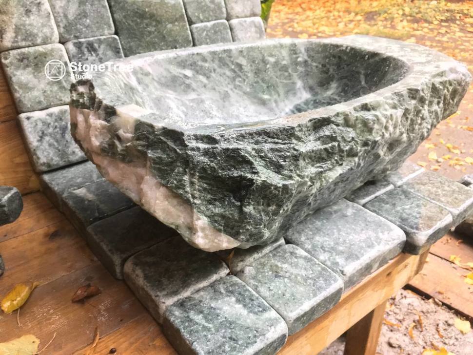 Раковина из натурального камня змеевик ST-603