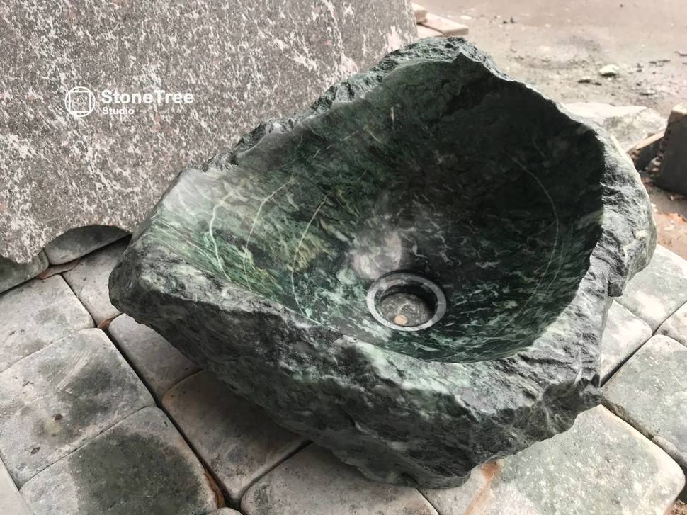 Раковина из натурального камня змеевик ST-601
