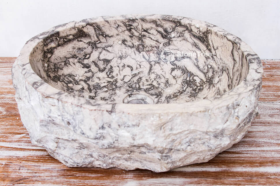 Раковина из мрамора Grey Tiger