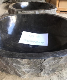 Раковина из мрамора Natural Black Mamba 5